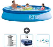 Paquete de piscina - intex - alrededor - 366x366x76 cm + accesorios cb78