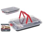 Molde para horno con tapa quttin acero de carbono rectangular negro