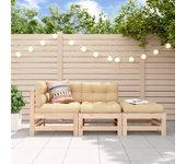 Juego de muebles de jardín 3 piezas | conjunto de comedor | conjunto de descanso madera maciza de pino cfw618864