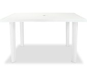 Mesa de jardín blanco 126 x 76 x 72 cm plástico