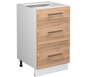 Vicco mueble bajo de cocina fame-line, roble dorado, 50 cm sin encimera