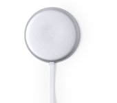 Cargador inalámbrico 10w. magnético aluminio carga rápida 6,2x0,7x6,2 cm. color: plata dam