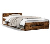Maison exclusive - cama con cajón madera de ingeniería roble ahumado 90x200 cm