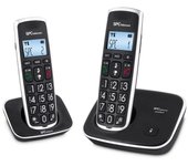Teléfono inalámbrico spc comfort kaiser 7609n/ pack duo/ negro