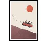 Art-poster - adventure gang - maarten leon - con marco negro 30 x 40 cm