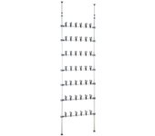 Wenko 6200070100 teleskop schuhregal atlas, metallo patinato, 68.5 x 100-300 x 8.5 cm, bianco, 42 pairs
