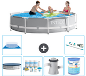 Paquete de piscina - intex - alrededor - 305x305x76 cm + accesorios a1865