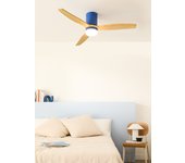 Windcalm dc - función verano/invierno - ventilador de techo 40w silencioso ø132 cm con luz y mando a distancia