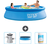 Paquete de piscina - intex - alrededor - 305x305x76 cm + accesorios cb75