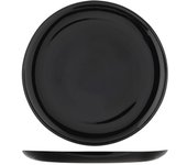 Confección 6 platos pizza premiere vidrio opal negro cm 32 h&h