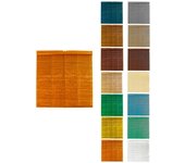 Persiana de madera alicantina con polea metálica - estor enrollable para ventanas, puertas, salón | 57 x 85 cm (naranja (barnizada))