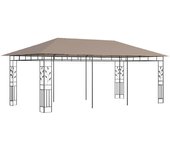 Cenador con mosquitera gris taupe 6x3x2,73 m 180 g/m2