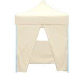 Carpa plegable profesional con 4 paredes acero color crema 2x2m