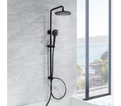 Cecipa max sistema de ducha columna de ducha en cascada negra con alcachofa de mano de 3 funciones juego de ducha de acero inoxidable ducha de lluvia