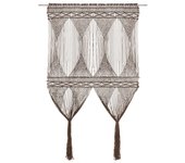 Vidaxl cortina de macramé algodón gris taupé 140x240 cm