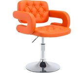 Butaca lounge dublin en cuero pu naranja