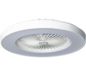 Ledkia ventilador de techo silencioso dhalia blanco 58cm motor dc blanco