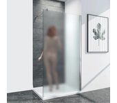 Mampara de ducha frascio, 76 cm de alto, 193 cm, cristal templado esmerilado de 6 mm - frascio