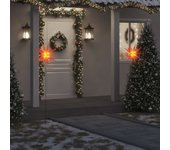 Lámparas de navidad led plegables 3 unidades rojo 57 cm