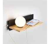 Aplique de pared bola cristal con puerto usb nonna - g9