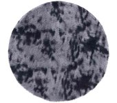 Alfombra de pelo largo navarra gris oscuro 120x120 cm poliéster