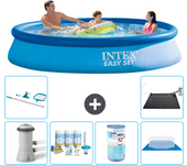 Paquete de piscina - intex - alrededor - 366x366x76 cm + accesorios a1035