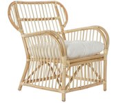 Sillón ratán con cojín natural