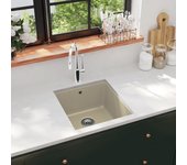 Fregadero de cocina de granito fregadero simple beige