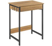 Escritorio con un cajón y 3 percheros mesa de ordenador de estilo industrial 60x40x77 cm fwt43-n sobuy es