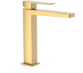 Tres 20210303om slim grifo monomando caño alto para lavabo color oro mate 24k
