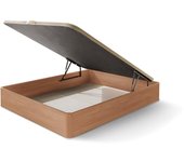 Canapé diana abatible de madera 160x200cm gran capacidad base tapizada (sin montaje) cerezo