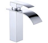 Grifo de cascada lacado en plata, lavabo frío y caliente, mueble de baño, grifo de un solo orificio, grifo de lavabo en cascada, grifo mezclador