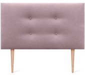 Dhome cabecero de tela aqualine pro con 2 hileras de botones y patas cabezal tapizado cama lujo (salmón, 105cm)