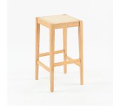 Taburetes para isla de cocina de caña y madera 65 cm - kappa
