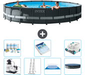 Paquete de piscina - intex - alrededor - 610x610x122 cm + accesorios a2963
