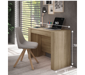 Mesa extensible con cinco posiciones acabado roble, 51/97.5/144/190.5/237cm (ancho) 78cm (