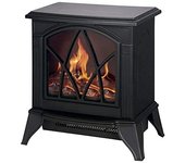 Chimenea electrica 900w-1800w efecto llama con dos niveles de calor, 40x27x44 cm, negro