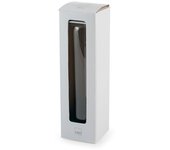 6x h&h botella de vidrio borosilicato transparente con tapón de acero inoxidable lt 0.80