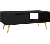 Mueble de tv，mesa auxiliar，mesita de centro madera de ingeniería negro 100x49,5x43 cm cfw38799