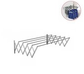 Secadora de ropa extensible de pared de aluminio cromado ahorro de espacio 80cm 73210