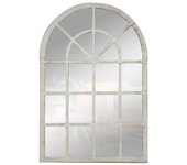 Espejo ventana 70x100 color blanco envejecido. mod catania industrial- acabado artesanal – espejo de pared ideal para salón, dormitorio, baño…