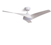 Techbrey ventilador de techo silencioso eubea 132cm motor dc mando a distancia, con luz