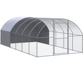 Maison exclusive - gallinero de exterior de acero galvanizado 3x6x2 m