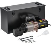 Vevor máquina cortadora de barras de refuerzo electrohidráulica portátil, diámetro de corte 5-28 mm, 2000 w, con accesorios, tanque de aceite, negro