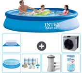 Paquete de piscina - intex - alrededor - 366x366x76 cm + accesorios a608