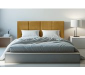 Cabecero cama granada tapizado tejido antimanchas 105*70 mostaza