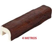 Viga imitación madera 7cm de ancho x 5,5cm de alto x 4m de largo color nogal oscuro decorativa de poliuretano vu4004-no