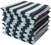 Juego de 6 cojines para silla de jardín con funda desenfundable en impresión digital doble cara 50x50x8 cm (fasciato verde)