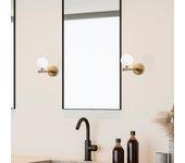 Lámpara de pared domino-11034 oro metal vidrio 10x22x17