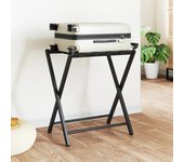 Maison exclusive - soporte para maletas bambú negro 68,5x38x58 cm